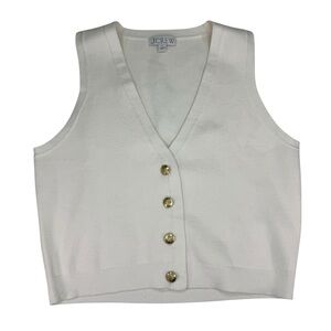J Crew Cotton Knitted White Vest M